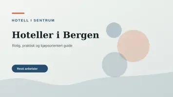 Hoteller i Bergen sentrum ved Vågen, Bryggen og Bybanen