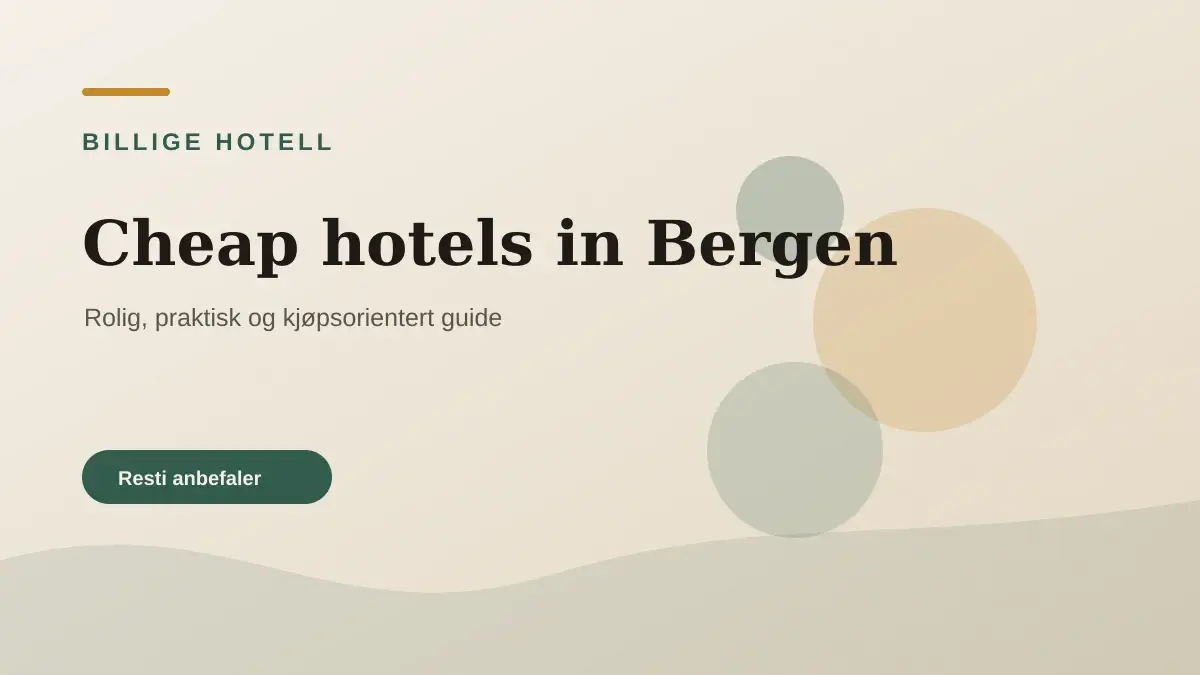 Billige hoteller i Bergen med udsigt mod centrum