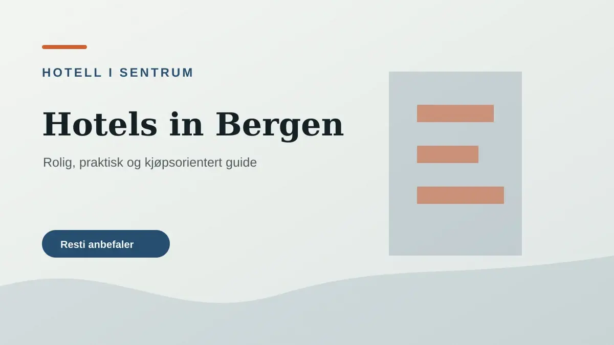 Hotels im Zentrum von Bergen in Norwegen mit Hafen, Bergenbahn und kurzen Wegen