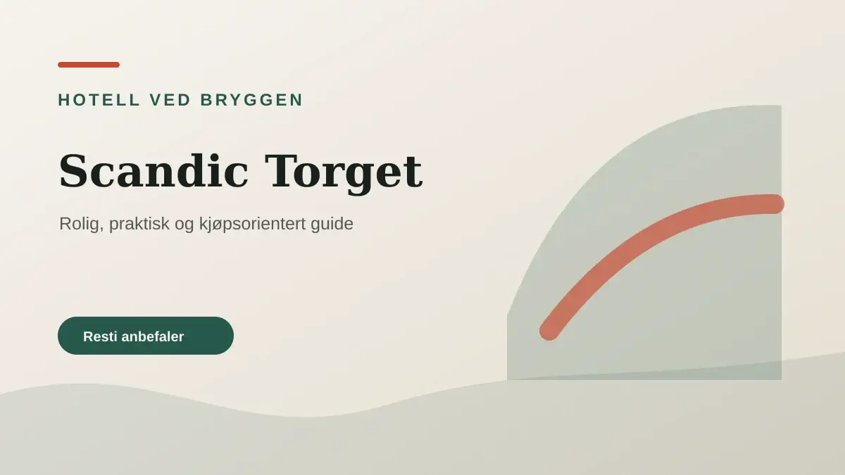 Scandic Torget illustrert som hotell ved bryggen hos Hotell Bergen